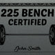 225 Bench Certified Card