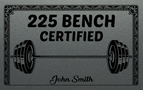 225 Bench Certified Card