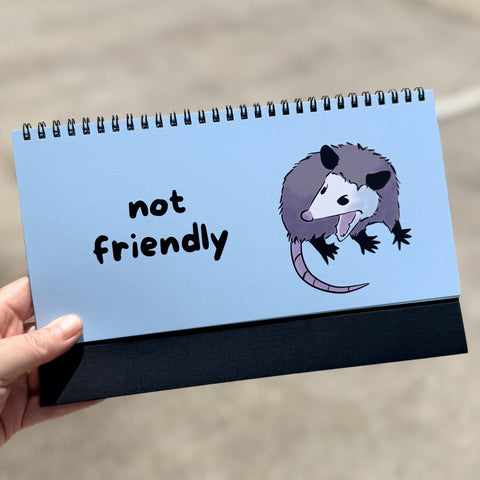Opossums At Work Desk Flip Sign