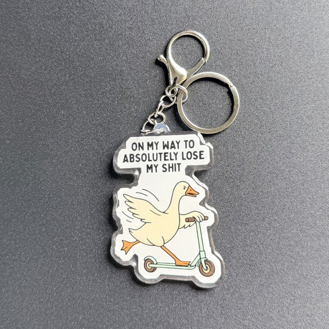 On My Way To Lose My Shit Keychain