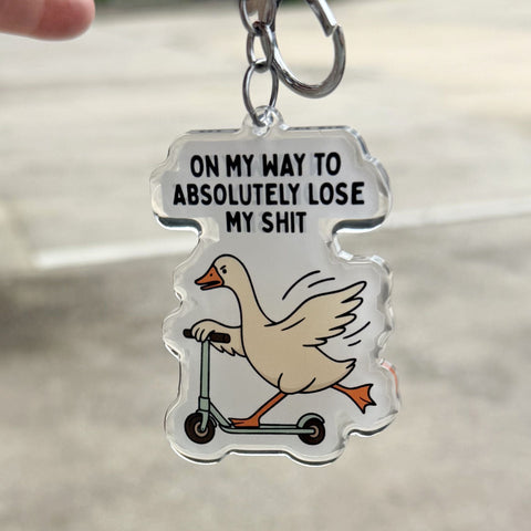 On My Way To Lose My Shit Keychain