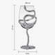 Stemmed Snake Wine Glass - Set of 2 - 19oz (SILVER)