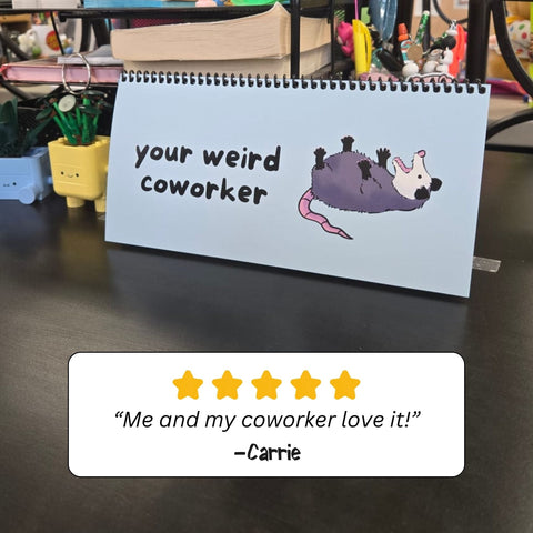 Opossums At Work Desk Flip Sign