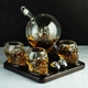 Skull Skeleton Wine & Whiskey Globe Decanter Set B