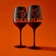 Crystal Halloween Stemmed Wine Glasses - Set of 2 - 14oz