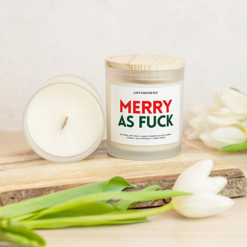 Merry As Fuck Christmas Candle