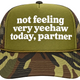 Not Feeling Very Yeehaw Today Partner Custom Printed Hat