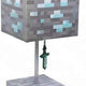Minecraft Diamond Ore Lamp - 14-Inch LED Table Lamp with Diamond Sword Pull Chain