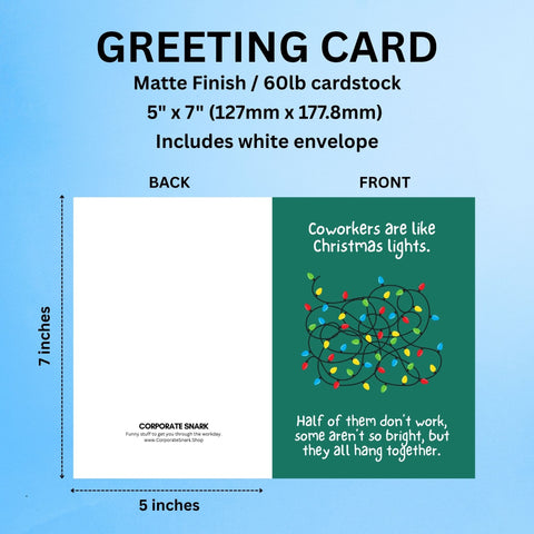 Coworkers Are Like Christmas Lights Christmas Card