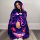 Gengar Wearable Blanket Hoodie for Kids & Adults