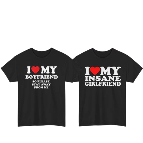 Insane Love Funny Couple Shirt Bundle