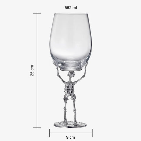 Stemmed Skeleton Wine Glass - SINGLE 19oz