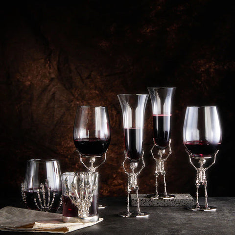 Stemmed Skeleton Wine Glass - Set of 2 - 19oz