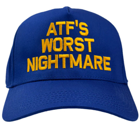 ATF’S Worst Nightmare Custom Embroidered Blue Snapback Hat