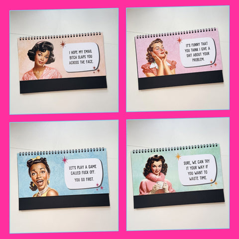 Sassy & Sweary Women at the Office Desk Flip Sign