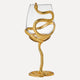 Stemmed Snake Wine Glass - SINGLE 19oz (GOLD)