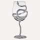 Stemmed Snake Wine Glass - SINGLE 19oz (SILVER)