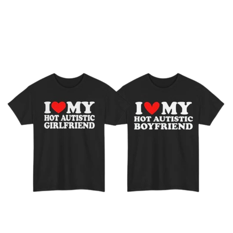 Autistic Love Funny Couple Shirt Bundle