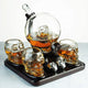 Skull Skeleton Wine & Whiskey Globe Decanter Set B