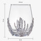 Stemless Skeleton Wine Glass - SINGLE 17oz