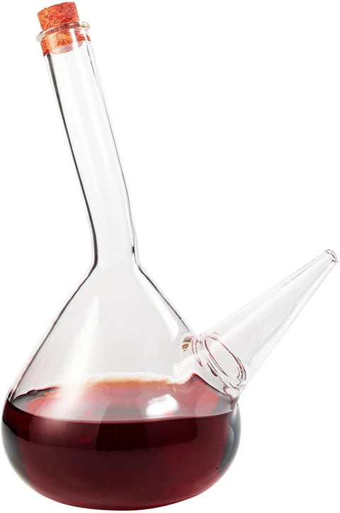 Porron Glass Decanter 34 oz Wine Pitcher