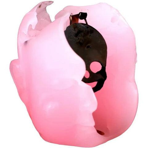 Pink Baby Head Skeleton Candle