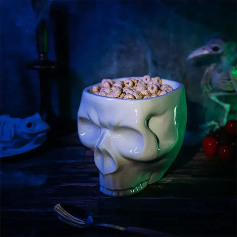 Human Skull Bowl & Cereal Bowl for Eating Skull