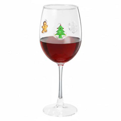 Stemmed Christmas Icon Glass Cups - 14 oz