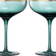 Colored Green & Gilded Rim Wine Glassware Large 9oz