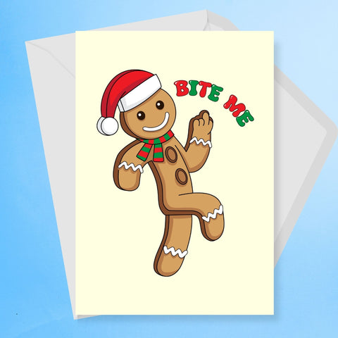Bite Me Christmas Card