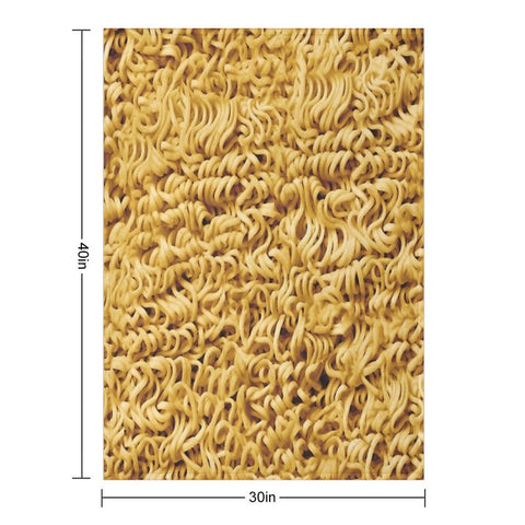 Seamless Ramen Noodle Pattern Throw Blanket