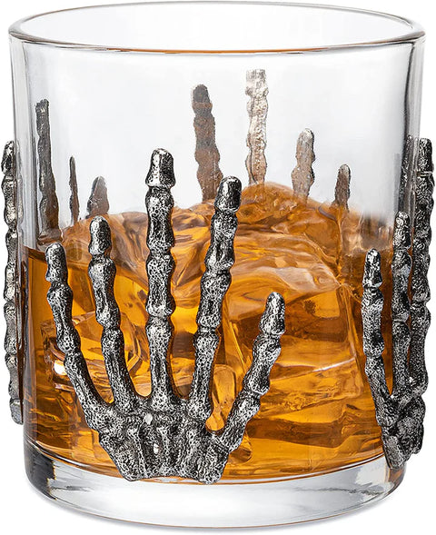 Skeleton Hand Wine Glass - Set of 2 - 10 oz