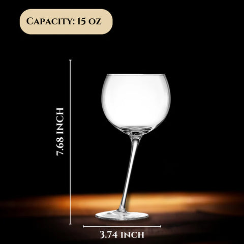 Tipsy Wine Glasses Set of 2 - 15.5OZ Unique Tilted Stemless