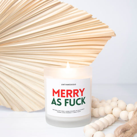 Merry As Fuck Christmas Candle