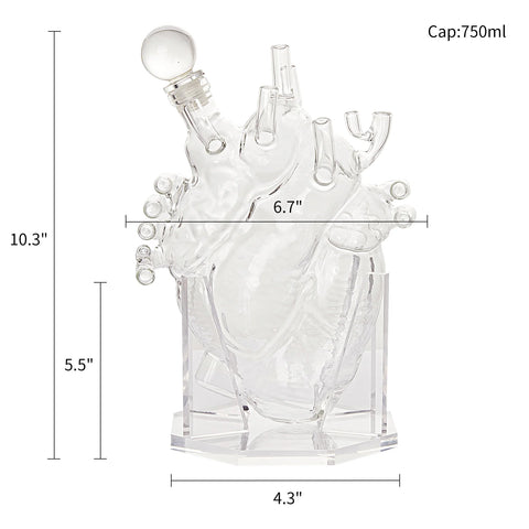 Anatomically Correct Heart Decanter