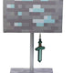 Minecraft Diamond Ore Lamp - 14-Inch LED Table Lamp with Diamond Sword Pull Chain