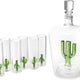 Agave Decanter and 6 Agave Shot Glasses