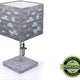Minecraft Diamond Ore Lamp - 14-Inch LED Table Lamp with Diamond Sword Pull Chain