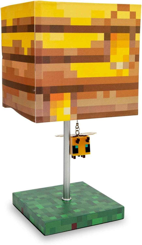 Minecraft Bee Lamp - Yellow Bee Nest Mood Light with 3D Puller | Kids Desk Lamp