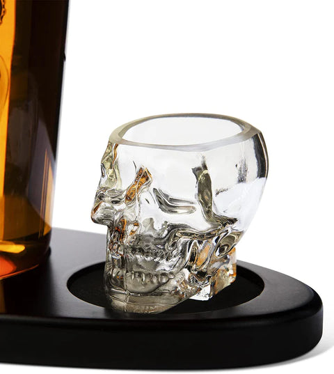 Skull King Skeleton Wine & Whiskey Globe Decanter Set
