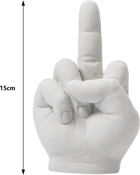 Middle Finger Solid Ceramic Statue Hand