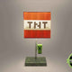 Minecraft TNT Desk Lamp – 14-Inch LED Block with 3D Creeper Puller Light