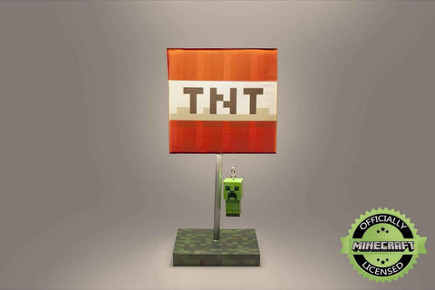 Minecraft TNT Desk Lamp – 14-Inch LED Block with 3D Creeper Puller Light