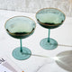 Colored Green & Gilded Rim Wine Glassware Large 9oz