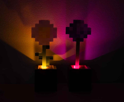 Minecraft Flower Pot Lights – Daisy & Allium LED Mood Lights for Gaming Room Decor