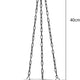 Skeleton Hanging Halloween Candy Bowl, Skull Plant Planter Pot Black - with Metal Chain & Hook - 6" (White)
