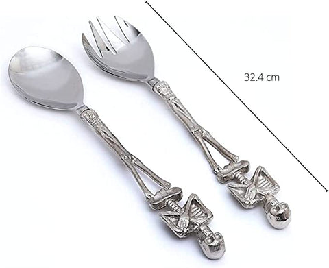 Skeleton Hands Salad Server Tongs, Fork & Spoon Set