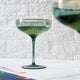Colored Green & Gilded Rim Wine Glassware Large 9oz