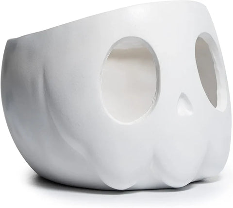 Ghost Geometrical Black Halloween Candy Bowl (White)