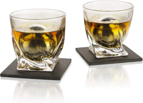 Whiskey Stones & Decanter Gift Set for Men & Women